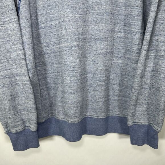 Adidas Trefoil Crew Neck Sweatshirt Womens Size Medium Blue Heathered Terry - Picture 13 of 13